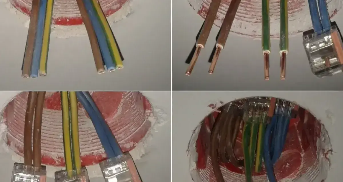 Instalacja elektryczna: jaki kabel do gniazdek? Widać przygotowane do podłączenia przewody w puszkach instalacyjnych.
