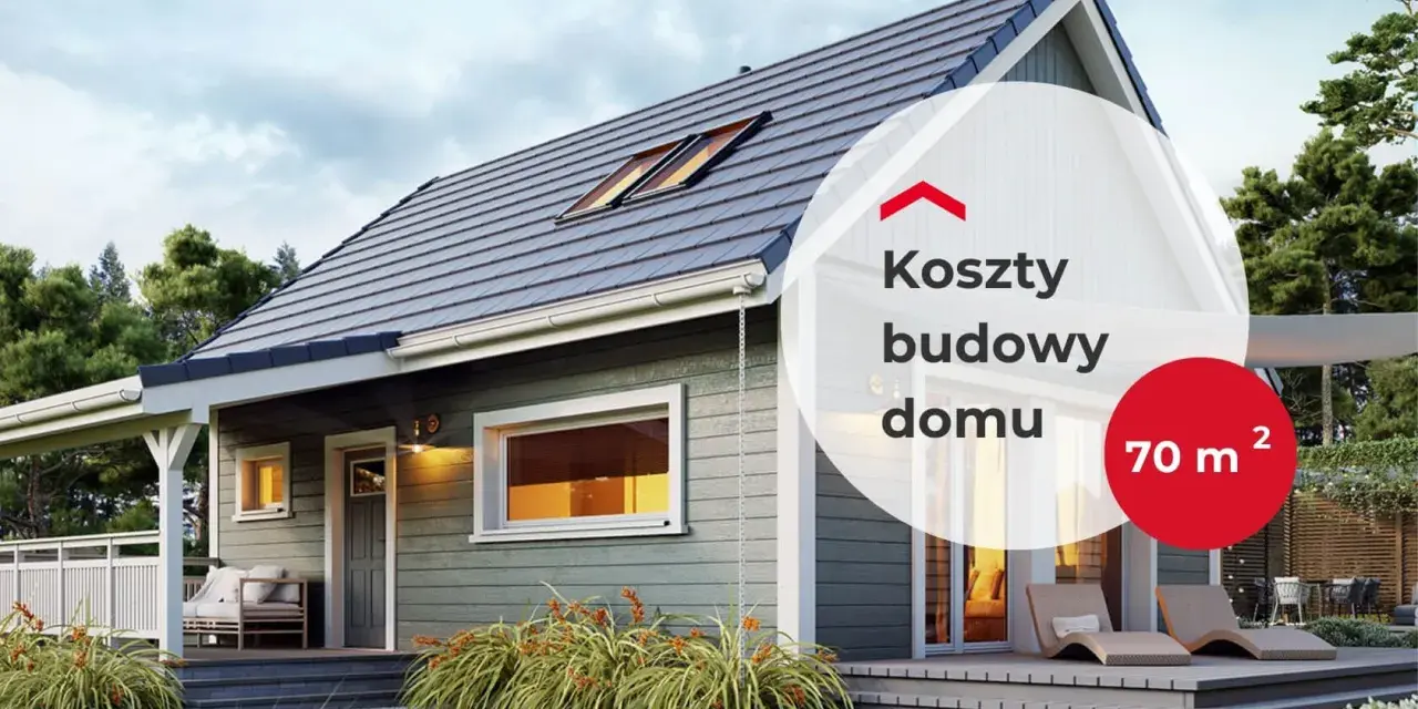 Nowoczesny dom 70 m², który można zbudować bez pozwolenia, z tarasem i wygodnymi leżakami.