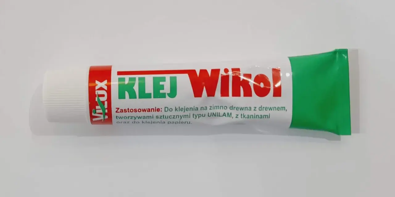 Klej Wikol w tubce, idealny do drewna, tworzyw sztucznych i papieru.