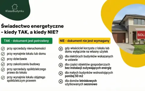 Kiedy świadectwo energetyczne jest potrzebne, a kiedy nie? Informacje o charakterystyce energetycznej budynku przy sprzedaży, wynajmie, dzierżawie i zakończeniu budowy.
