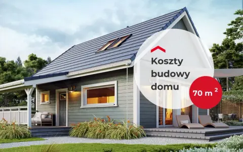 Nowoczesny dom 70 m², który można zbudować bez pozwolenia, z tarasem i wygodnymi leżakami.